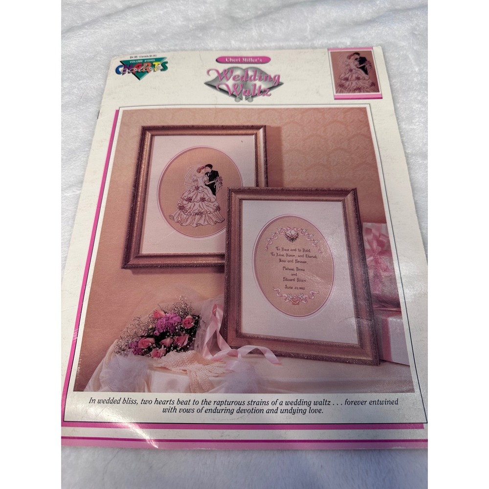 Color Charts Wedding Waltz Cheri Miller Cross Stitch Pattern Leaflet 98305 1992